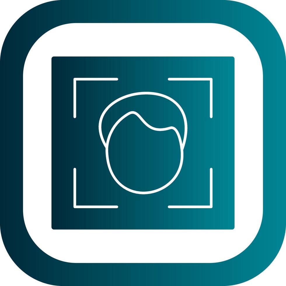 Face Scanner Vector Icon Design
