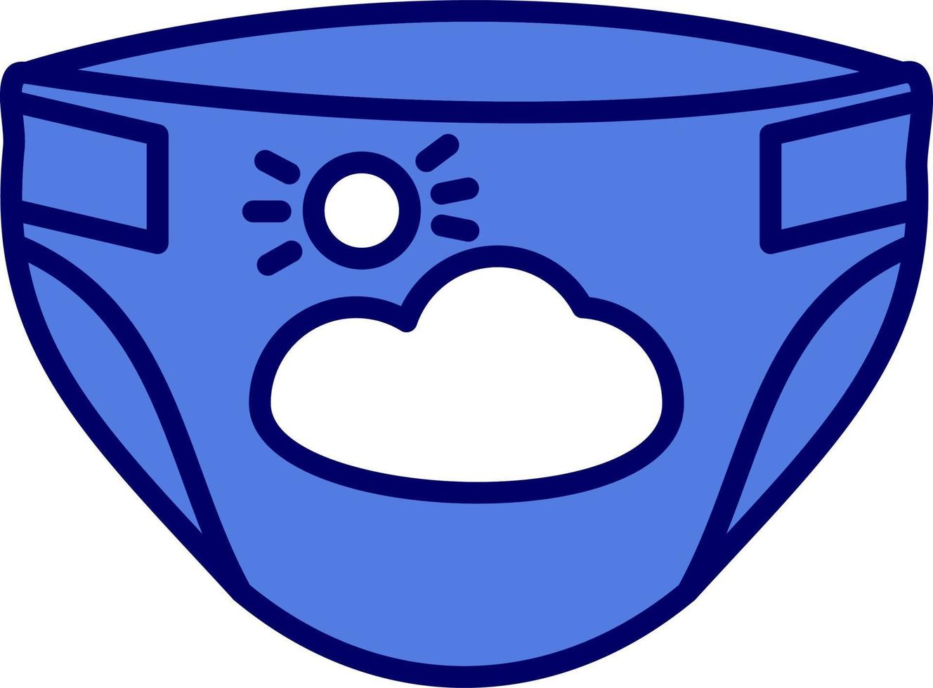 Baby diaper Vector Icon
