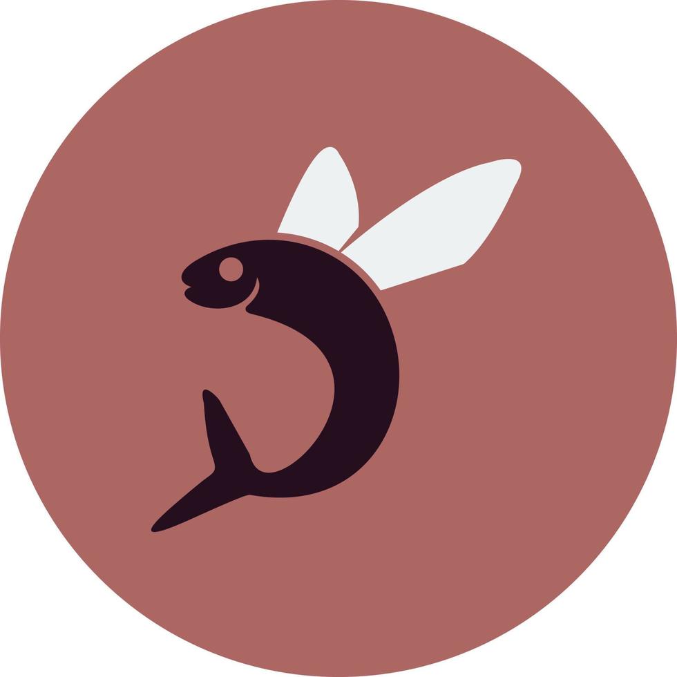 Flying Fish Vector Icon