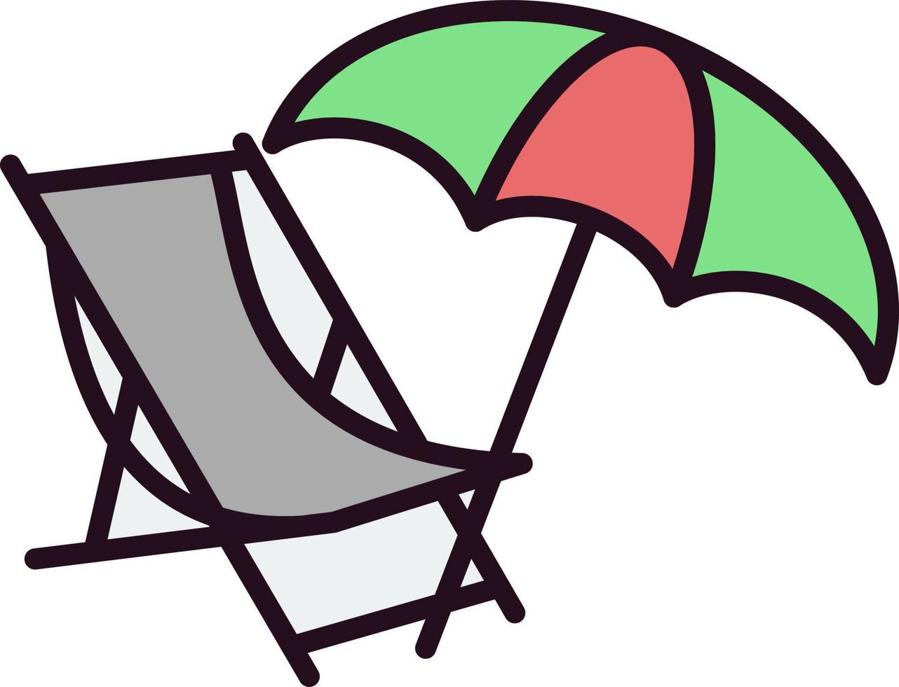 Deckchair Vector Icon