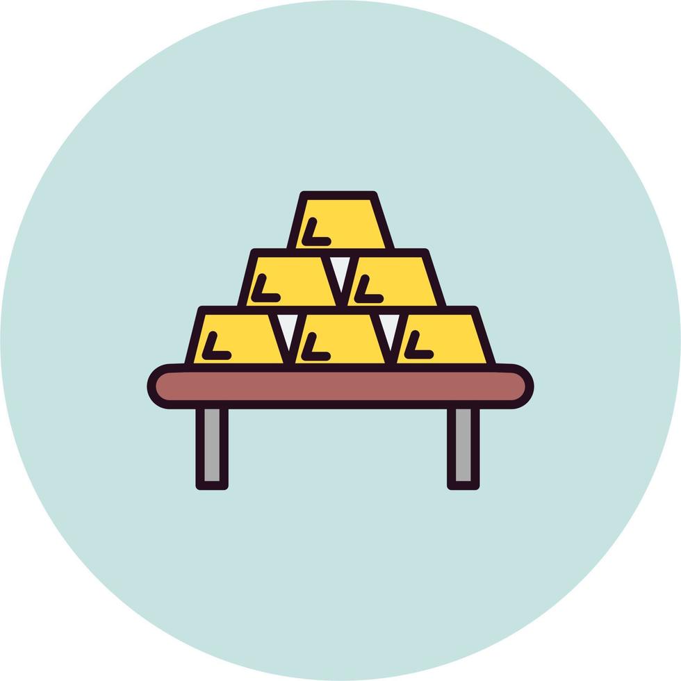 Gold ingots Vector Icon