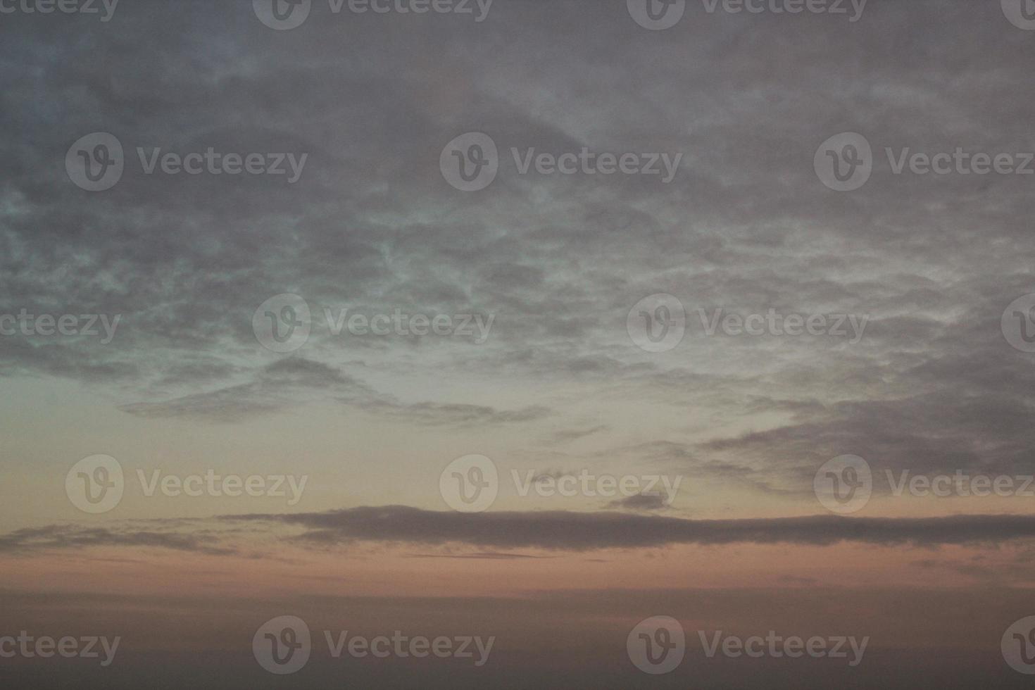 Colorful cloudy twilight beautiful sky cityscape sunset and morning sunrise. Dramatic evening night early morning view. Panoramic nature background concept. Copy space for text. World environment day photo