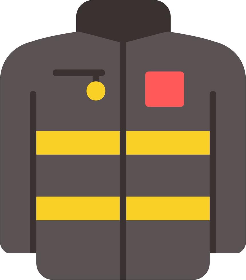 bombero uniforme vector icono