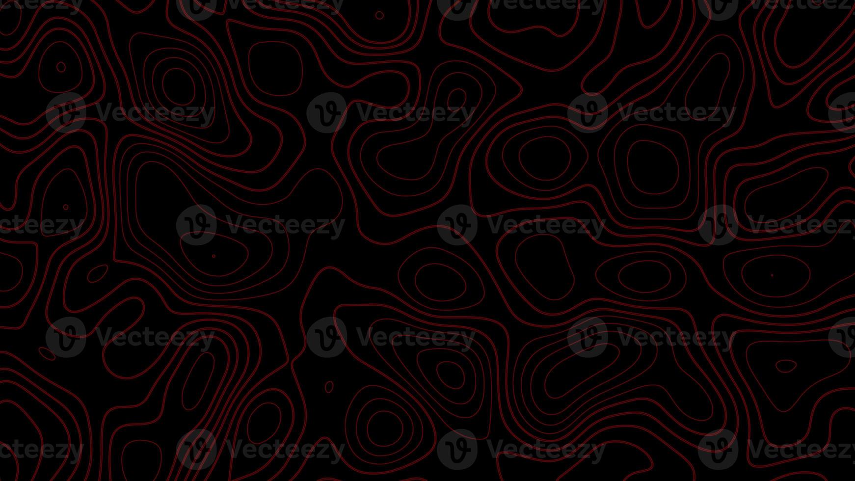 Topographic map. Abstract background with lines and circles. Red mountain contour lines. Topographic terrain. Red background with space grid Topographic background. photo