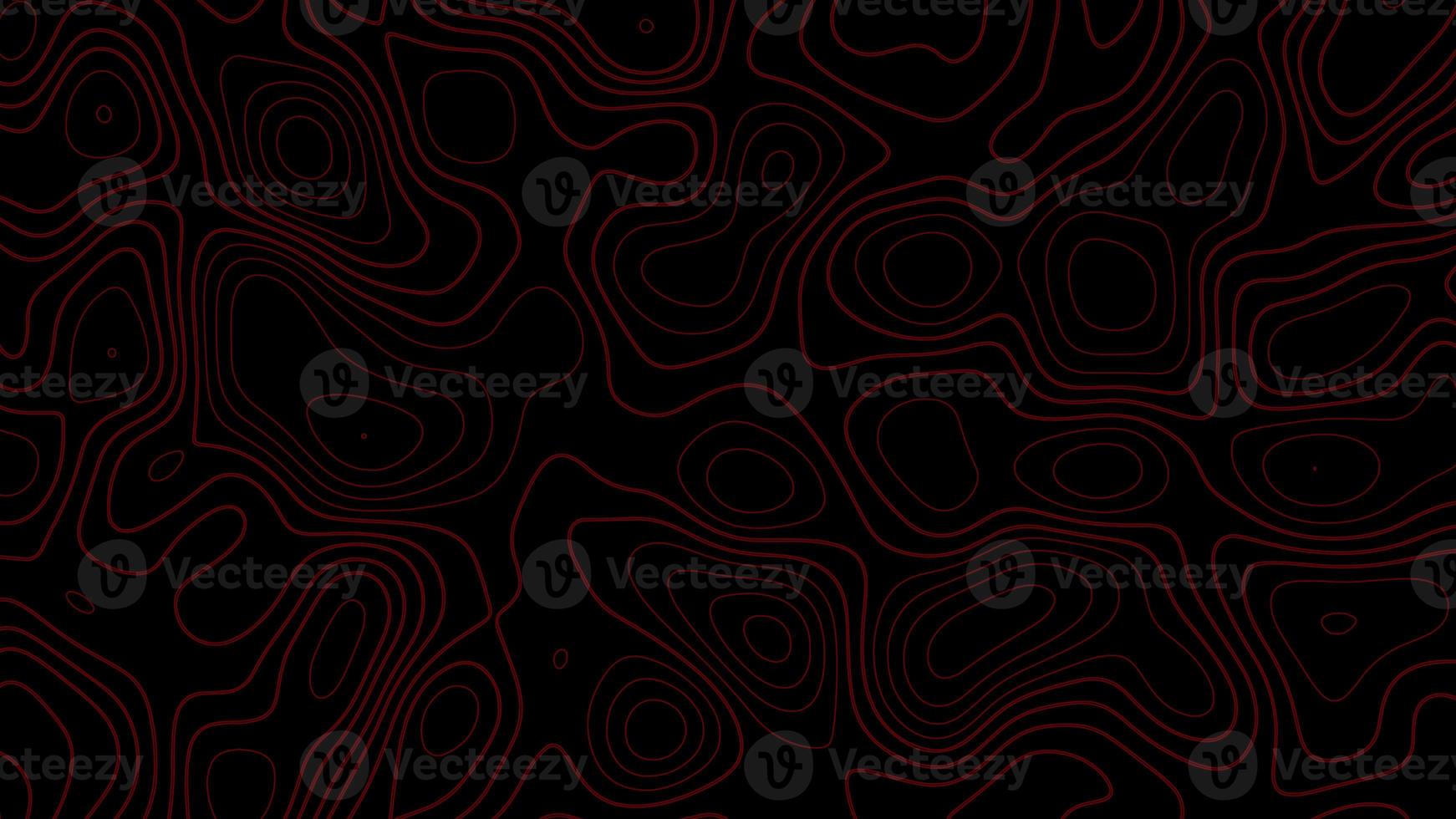 Topographic map. Abstract background with lines and circles. Red mountain contour lines. Topographic terrain. Red background with space grid Topographic background. photo