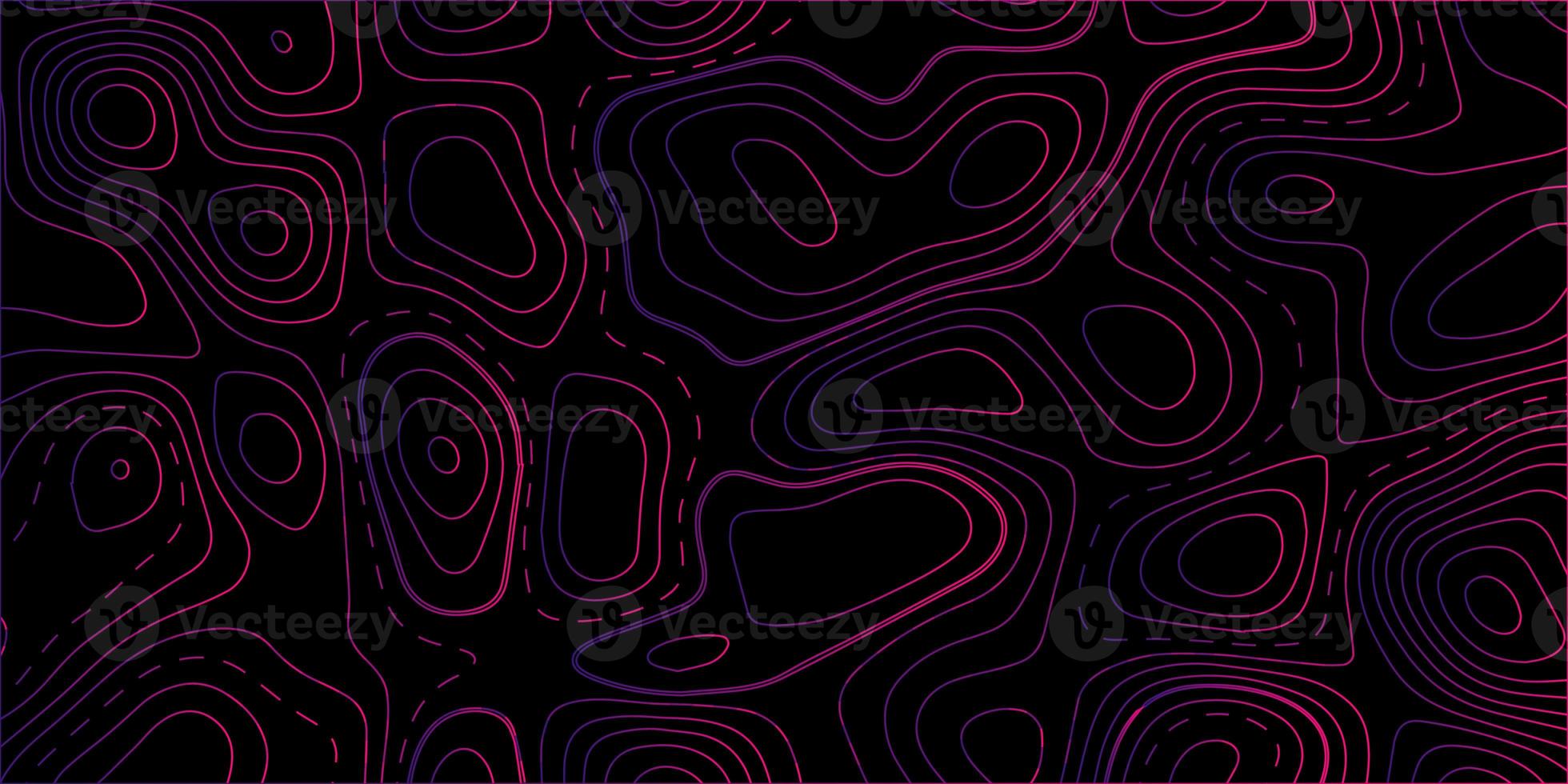 Topographic map. Abstract background with lines and circles. Red mountain contour lines. Topographic terrain. Red background with space grid Topographic background. photo