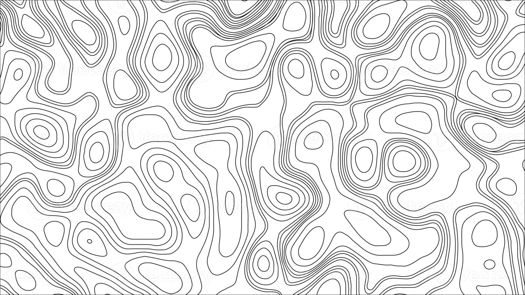Topographic background and texture. abstraction with place for text. Topo backdrop lines, contour, geographic grid. Modern black and white topographic contours lines of mountains. Topography map art photo