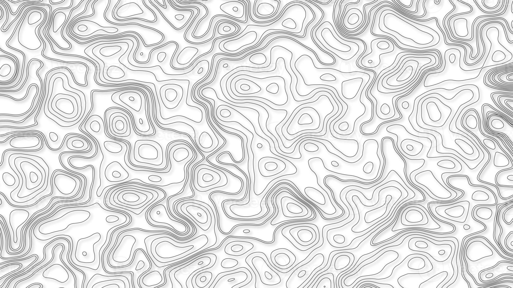 Abstract blank detailed topographic contour map subtle white background. Geographic topographic map grid. Line map with elevation. Topographic cartography. Topographic map. Topographic Relief. photo