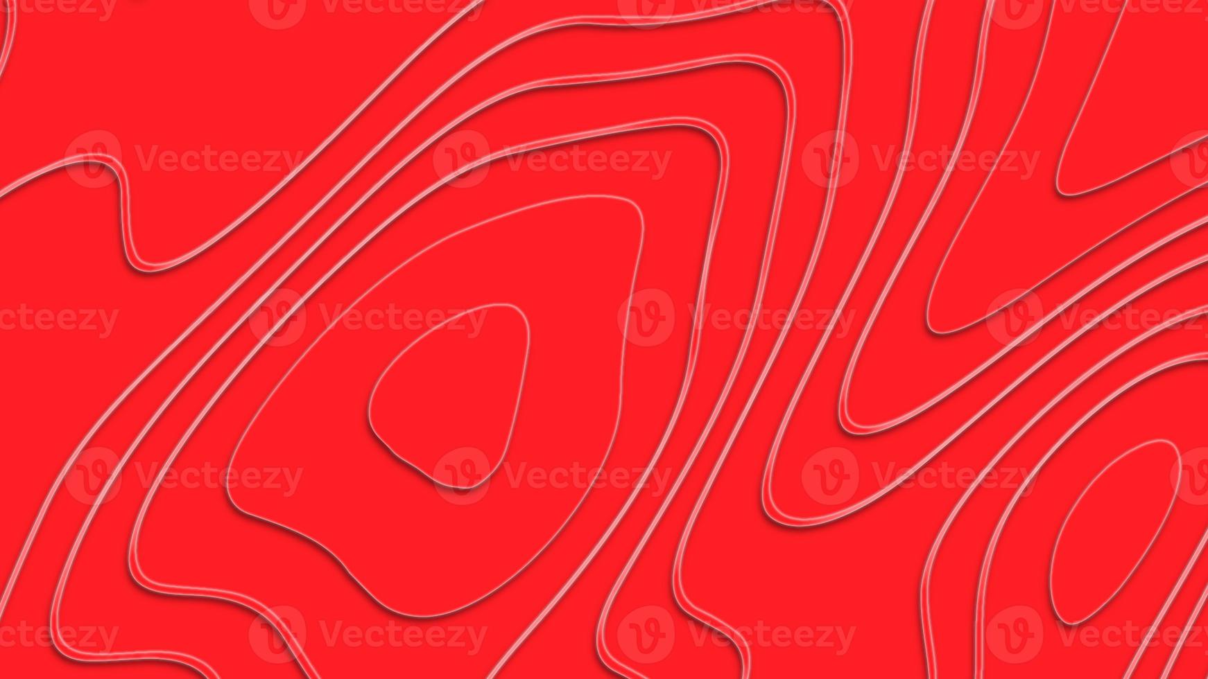 Red abstract papercut background with geometry circles. Red paper cut banner with slime background and red waves layers. Modern topographic map concept with space photo