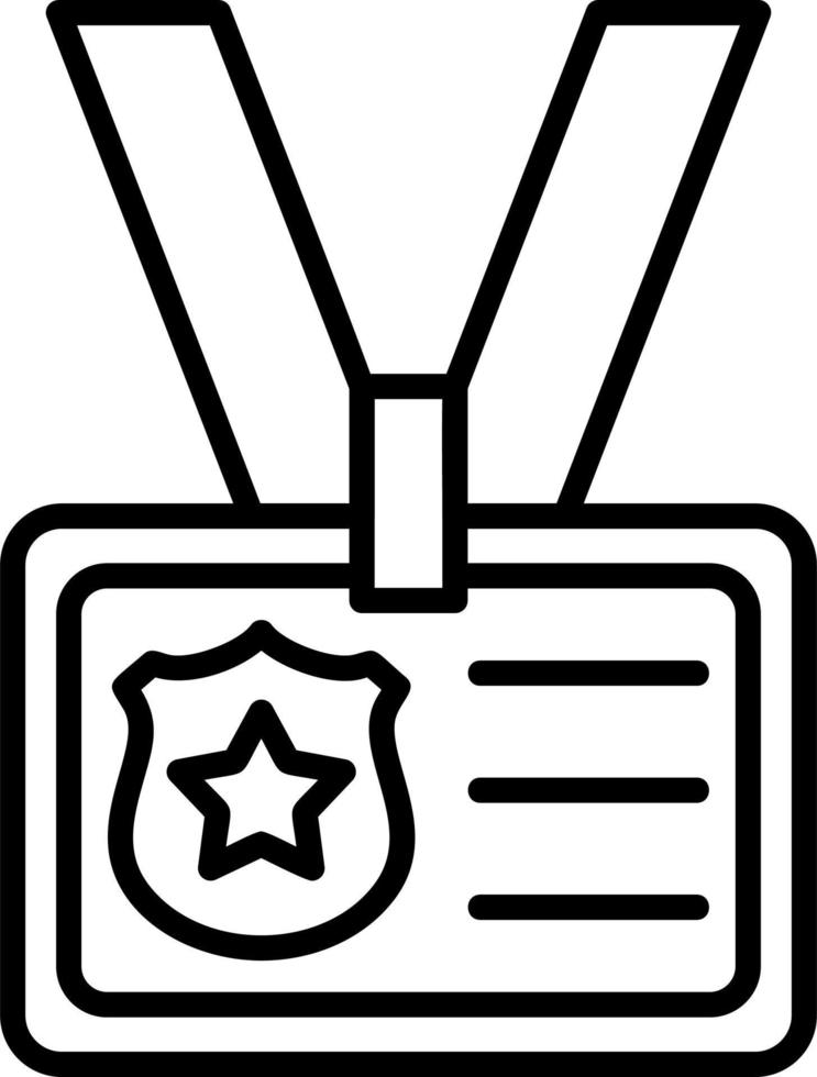 Police identification Vector Icon