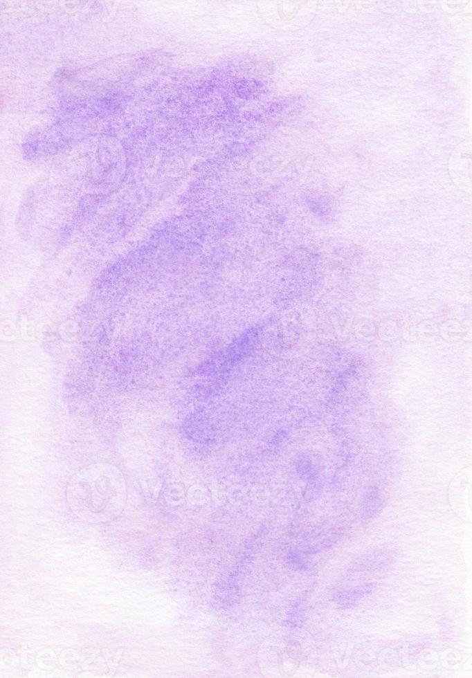 Watercolor light lavender background texture. Brush strokes on paper. Aquarelle pastel purple backdrop. photo