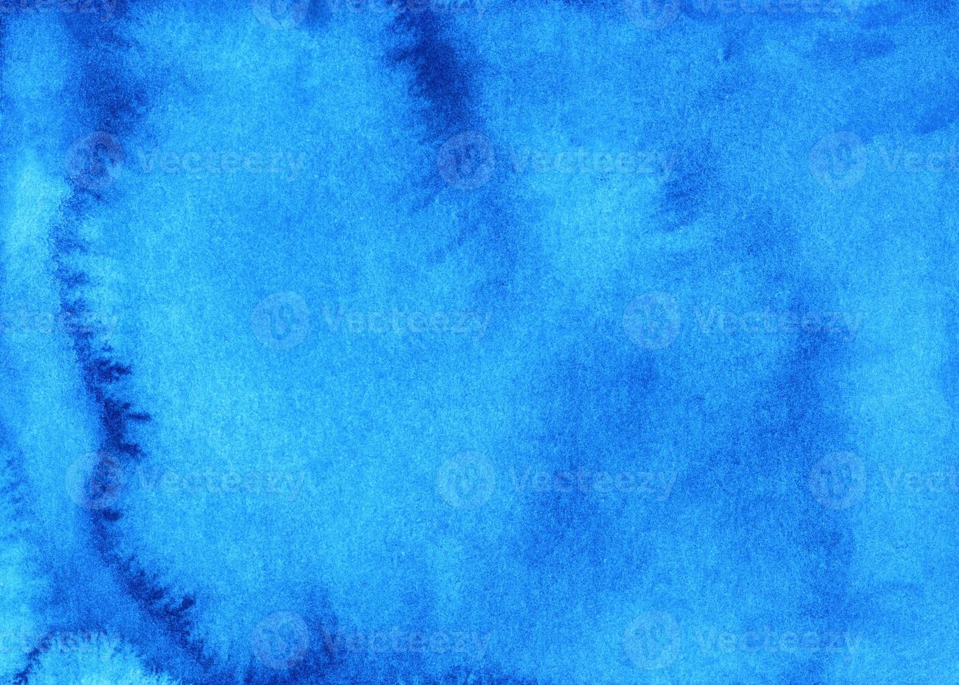 Watercolor light blue liquid background texture hand painted. Aquarelle old sky blue abstract backdrop. Stains on paper. photo