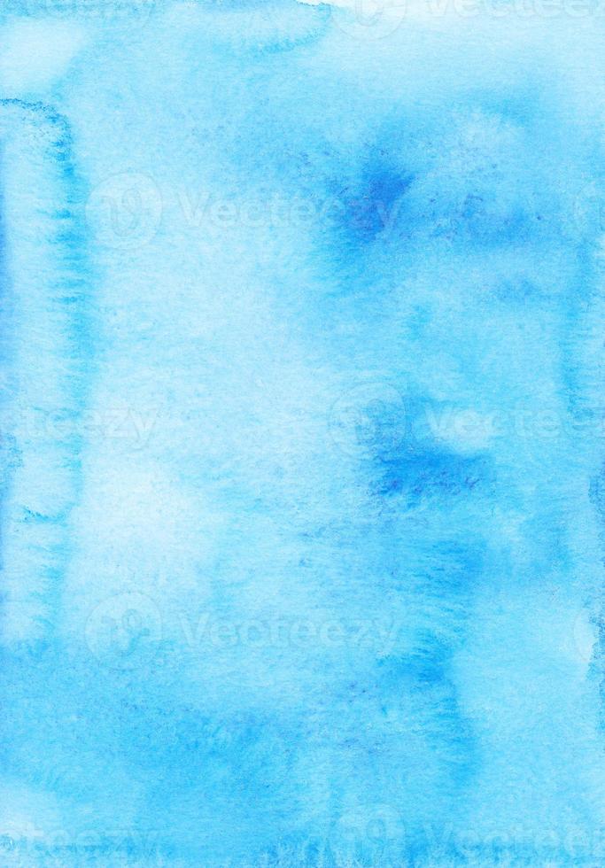 Watercolor blue background texture hand painted. photo