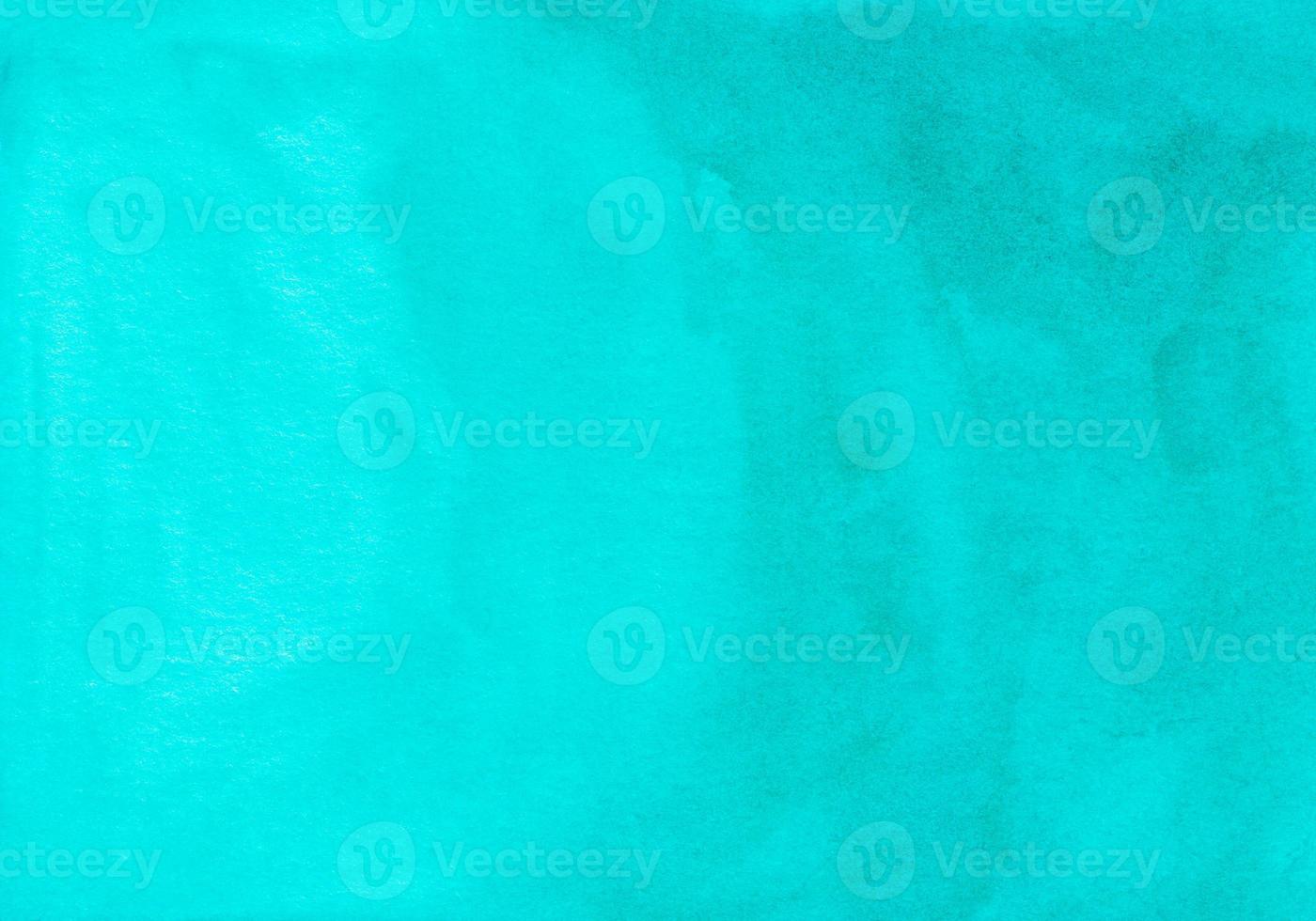 Watercolor light turquoise gradient background texture. Aquarelle abstract bright sea blue ombre backdrop. photo