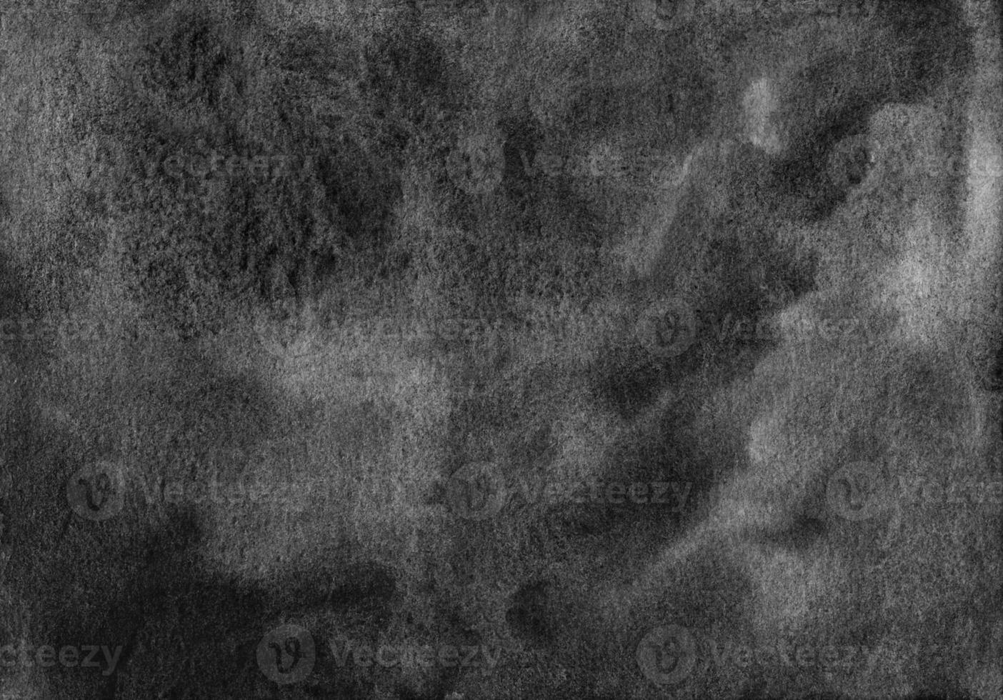 Watercolor old black background texture. Vintage watercolour dark monochrome textured backdrop. Stains on paper photo