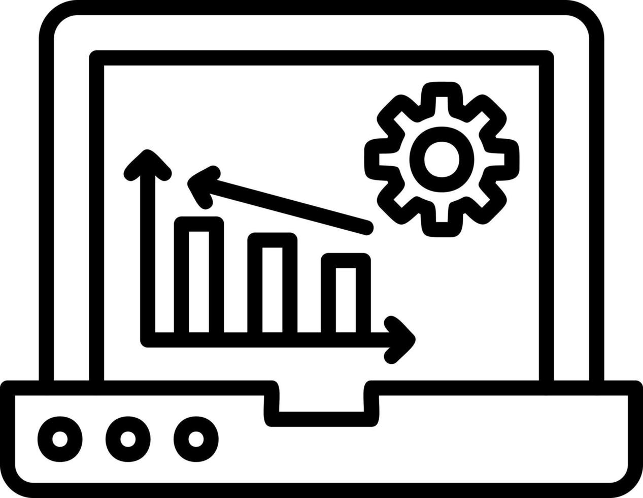 icono de vector de análisis de mercado