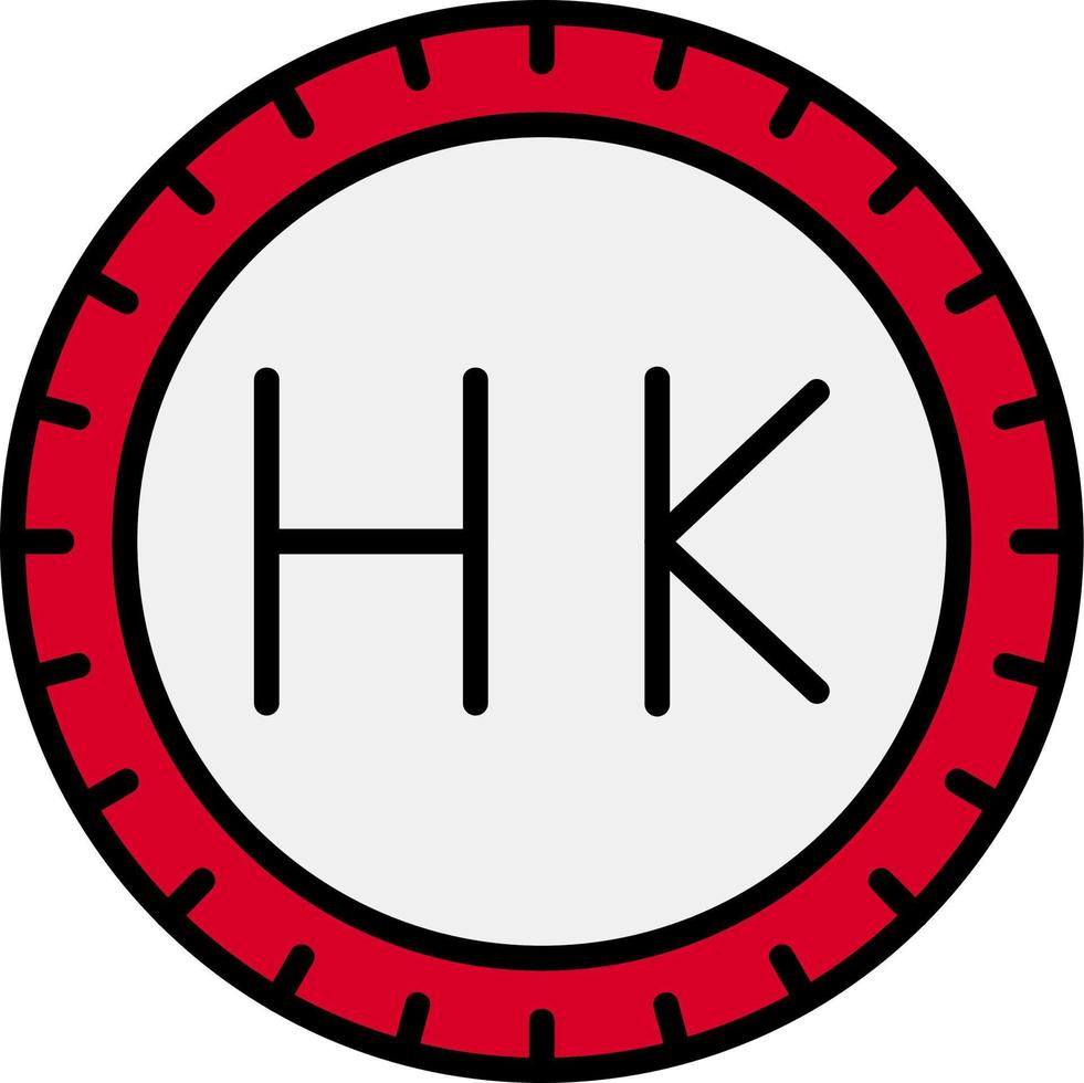 hong kong marcar código vector icono