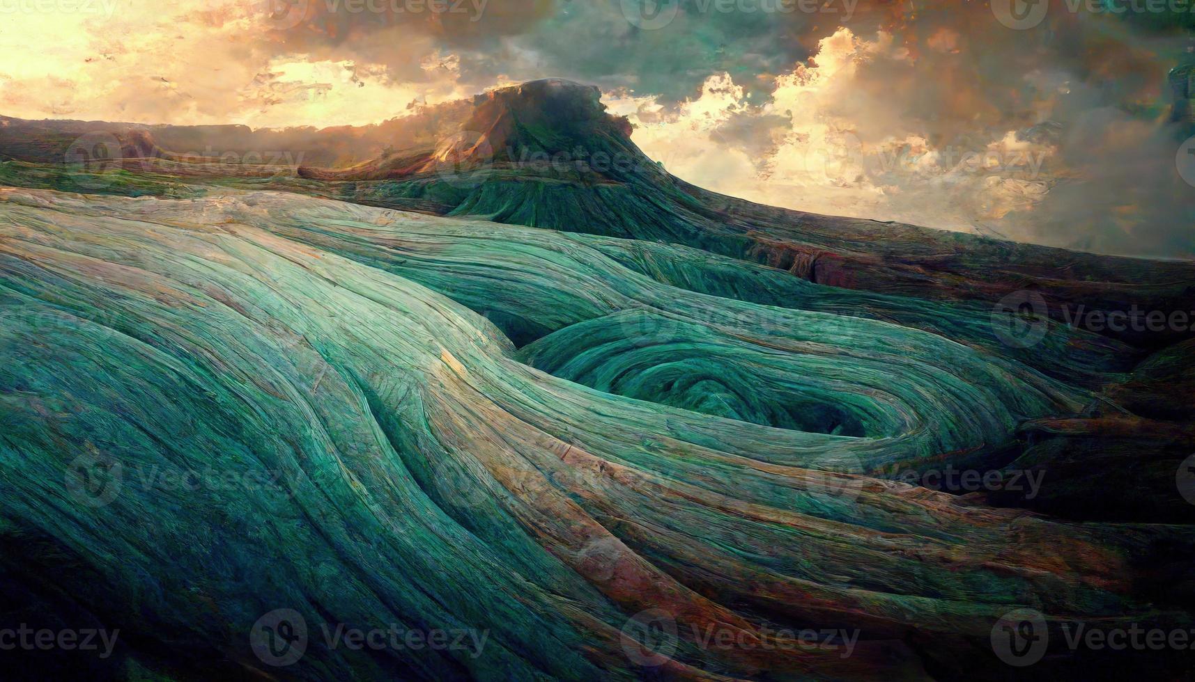 Horizontal colorful circle abstract wave illustration design photo