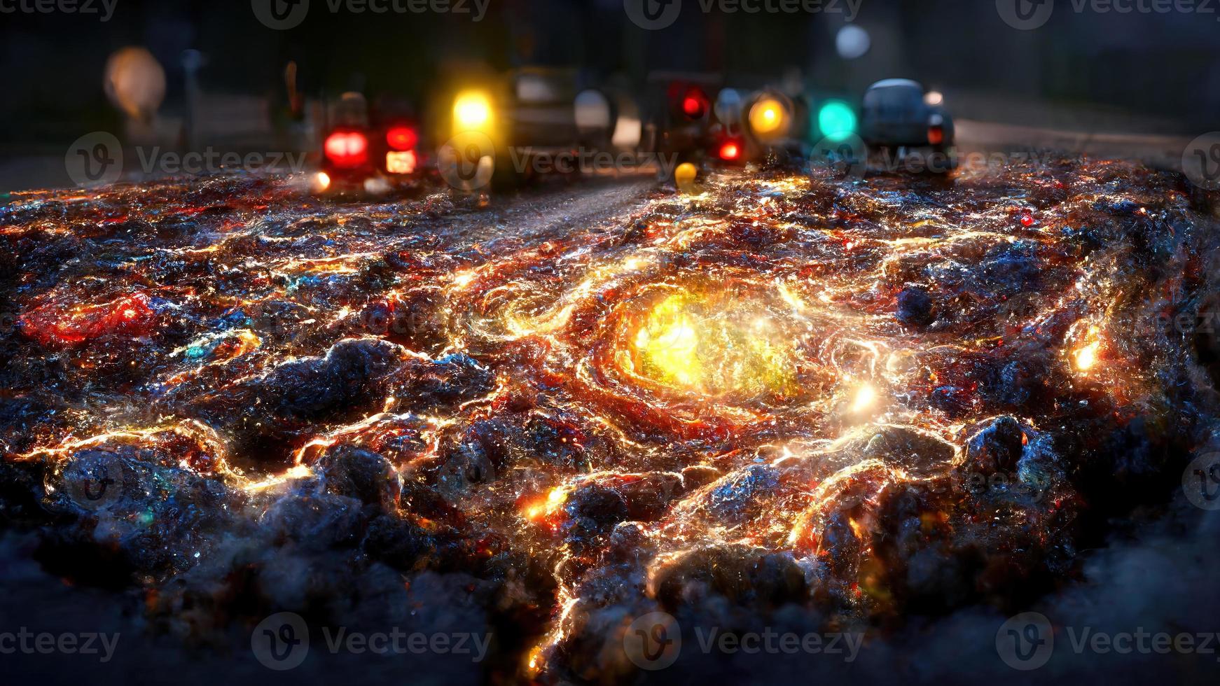 the road to big bang universe. Abstract illustration art photo