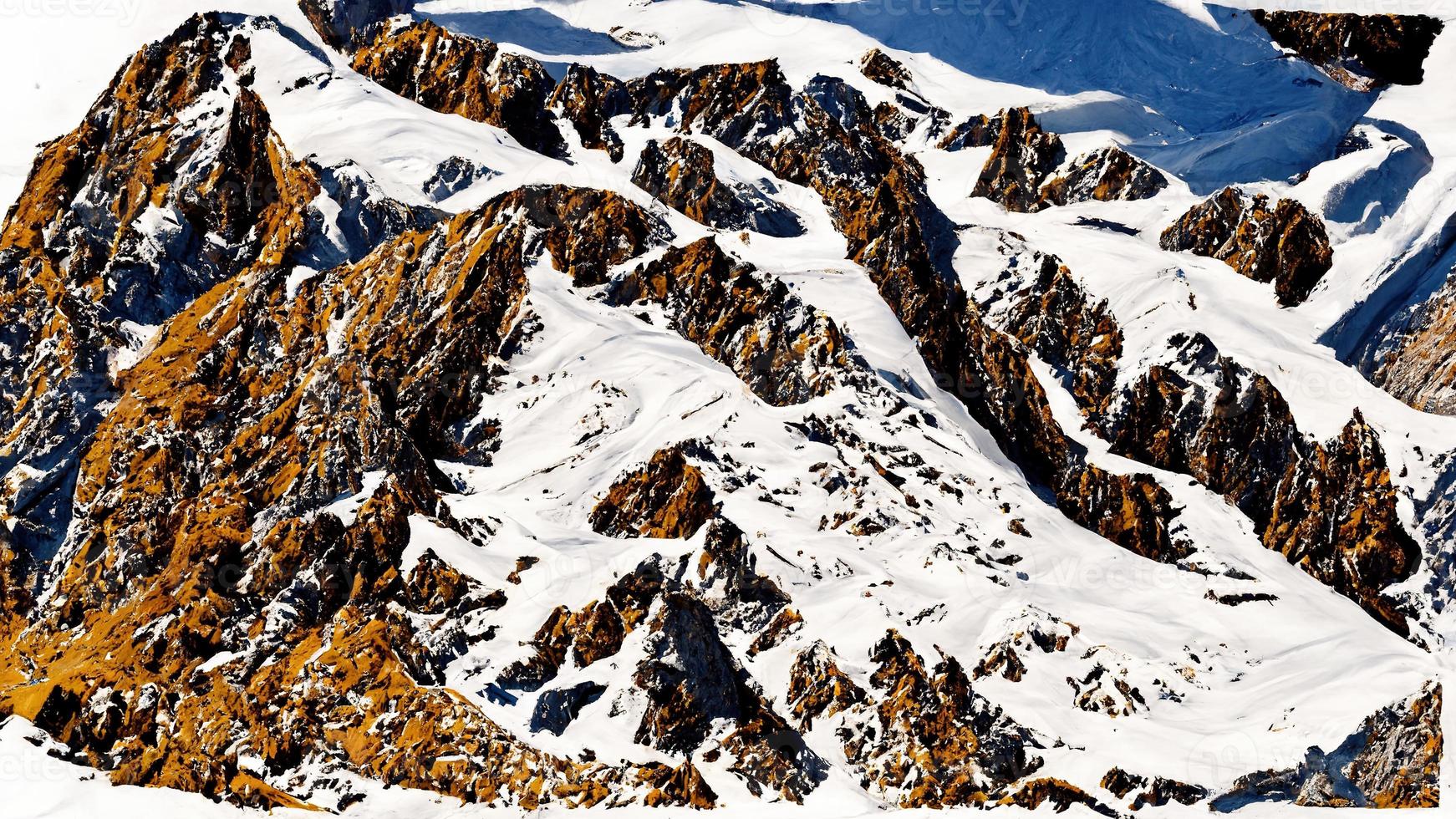 Nevado montañas paisaje. resumen ilustración Arte foto