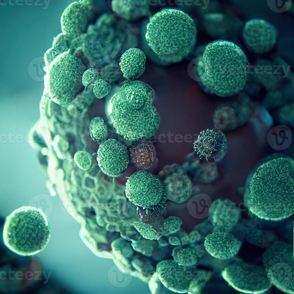 A new kind of virus. Macro, micro illustration photo