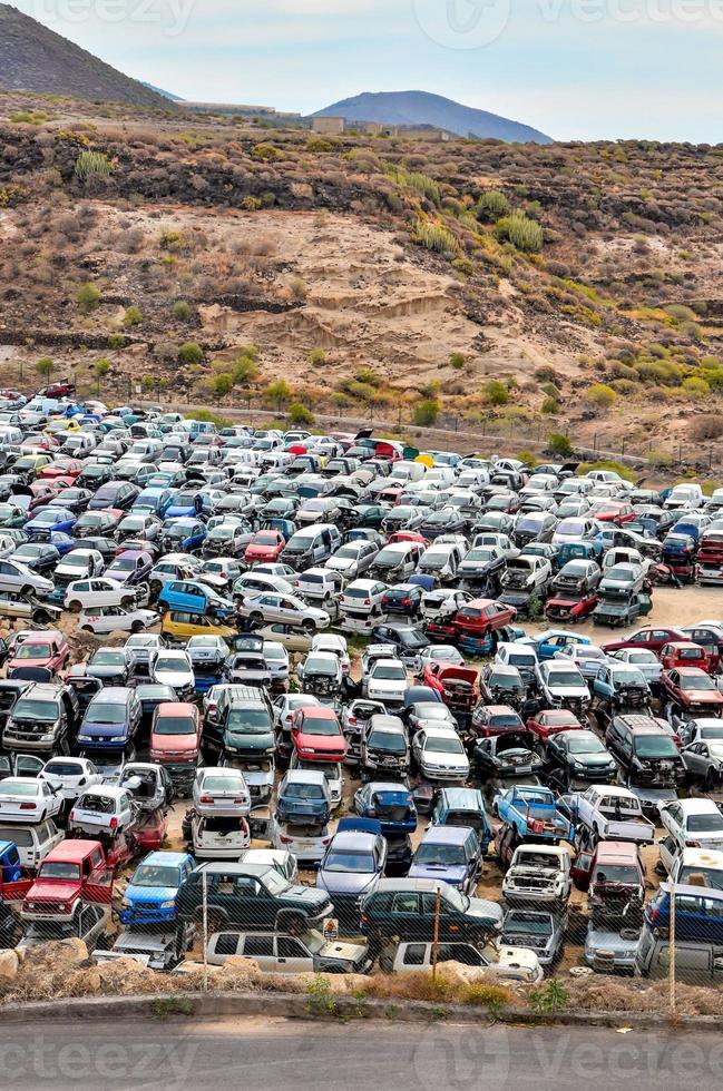 Abandoned car lot photo