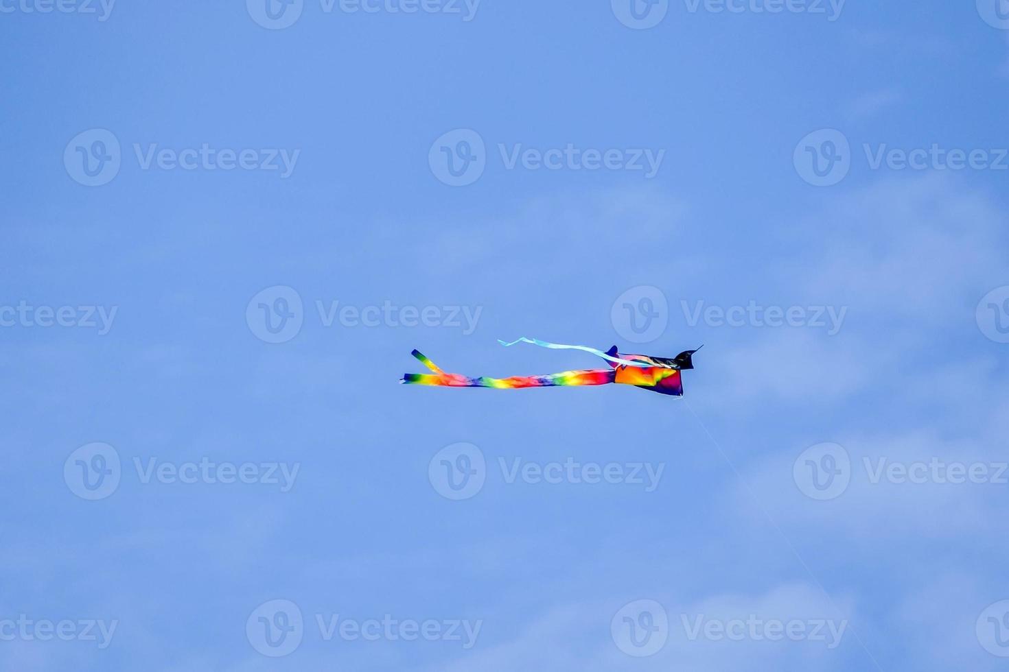 Colorful flying kite photo