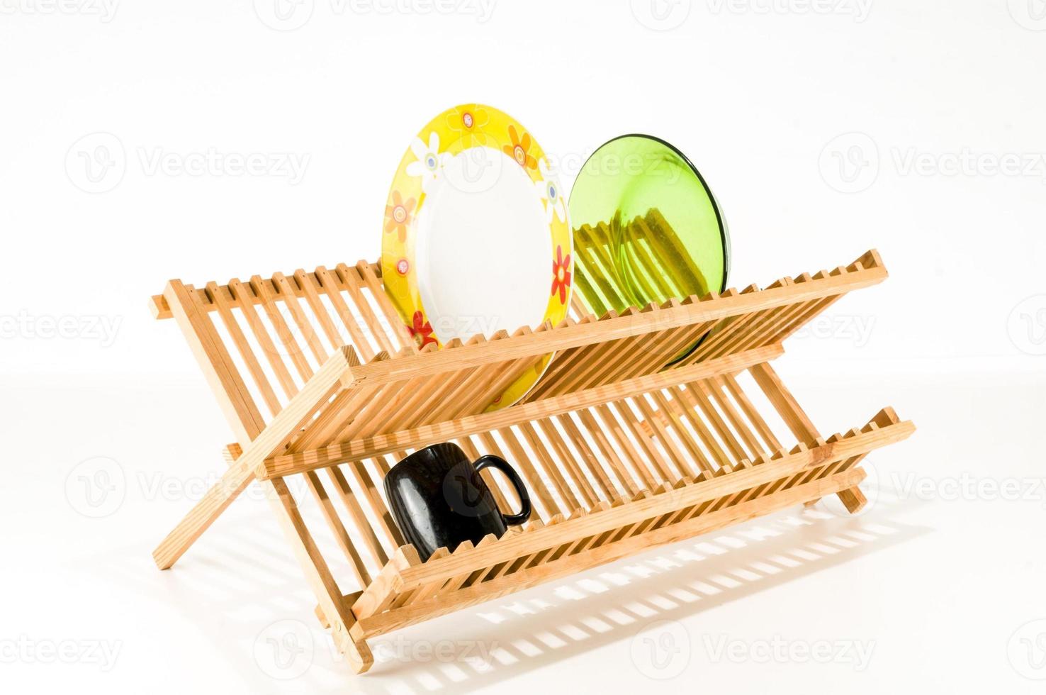 Wooden dish rack photo
