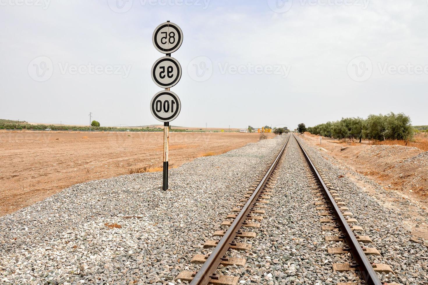 Train tracks view photo