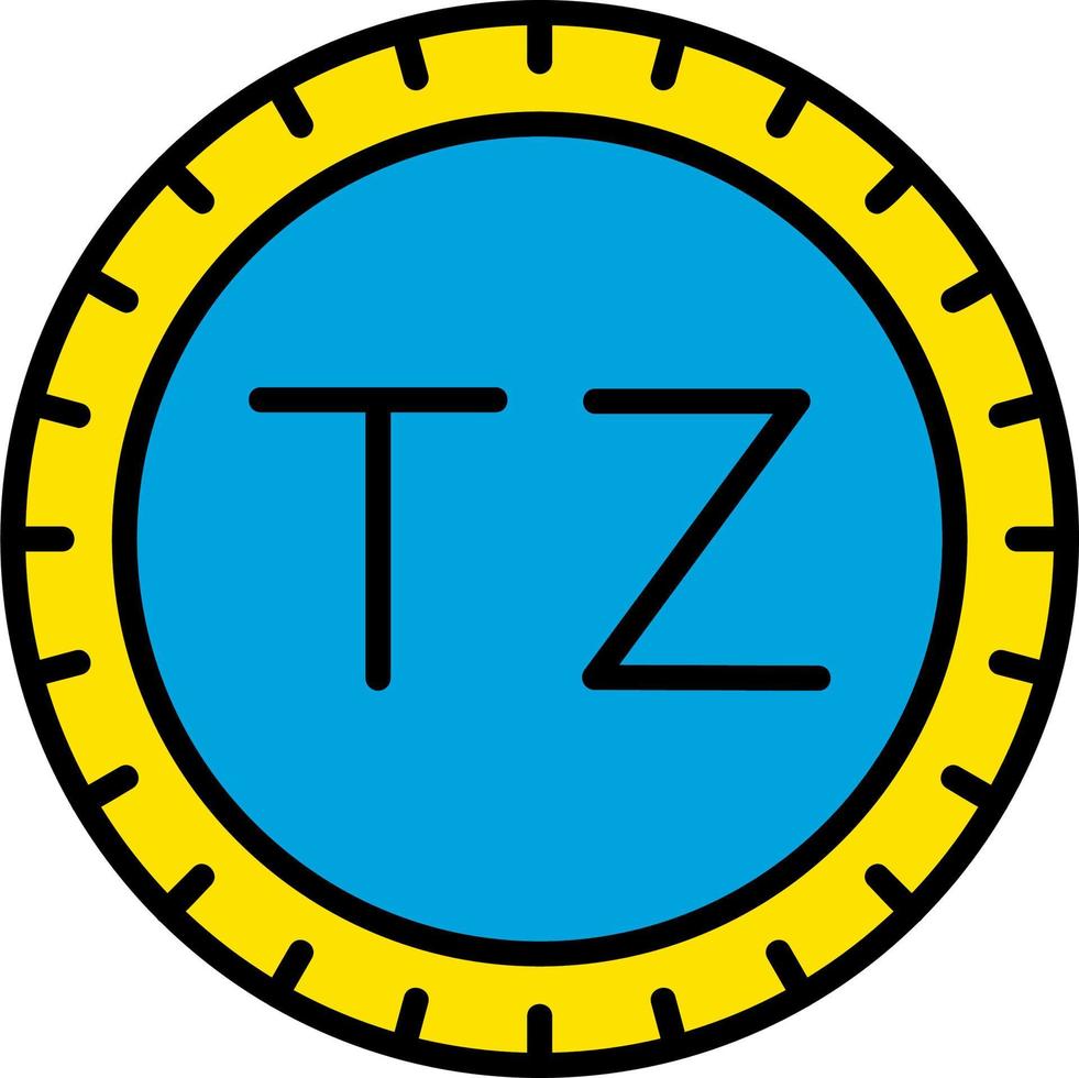 Tanzania marcar código vector icono