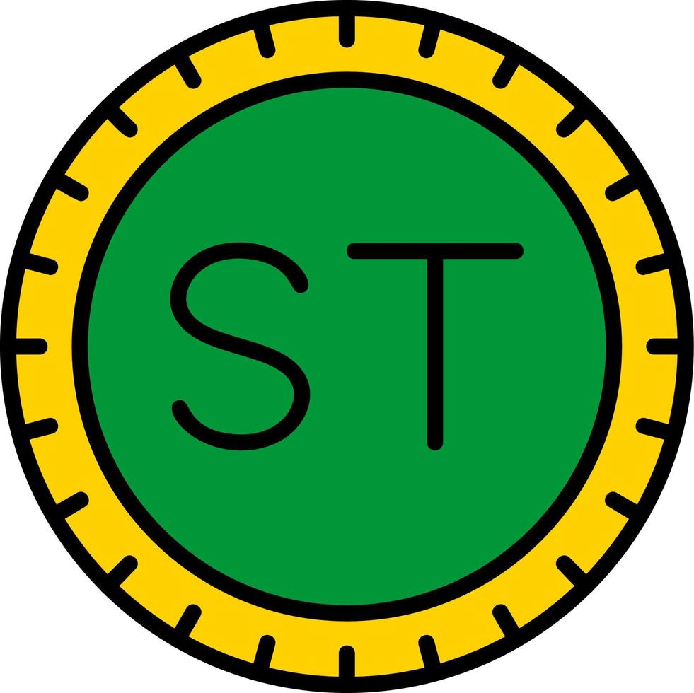 Sao Tome and Principe Dial code Vector Icon