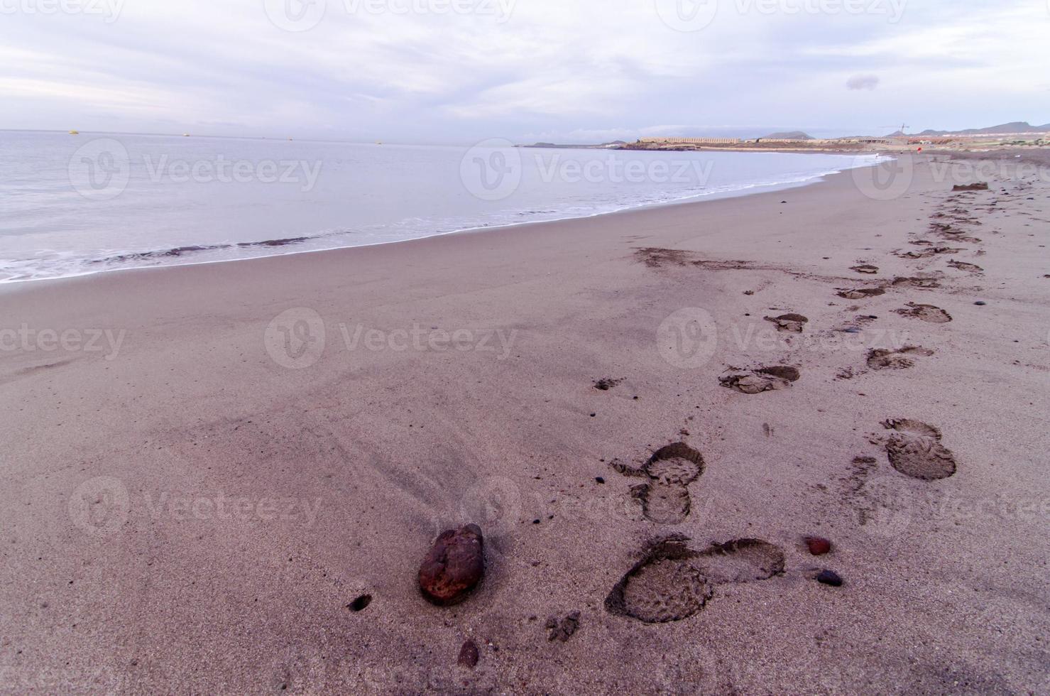 Footprints in the sand photo