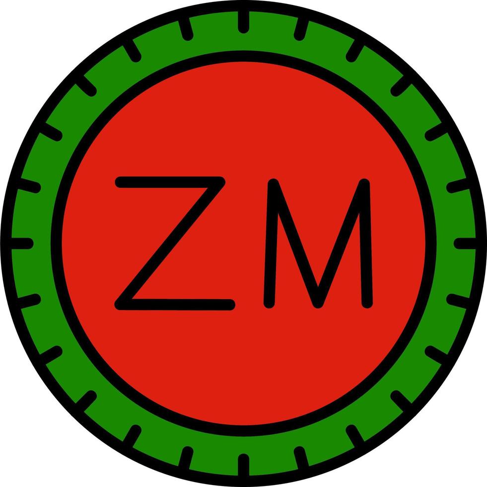 Zambia marcar código vector icono