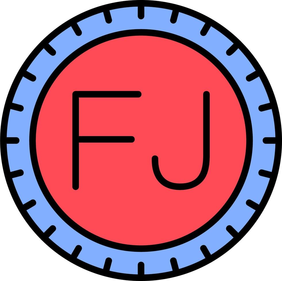 Fiji Dial code Vector Icon