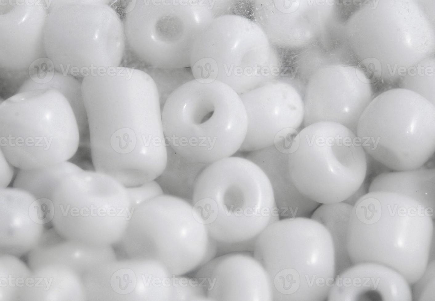 Assorted white beads photo