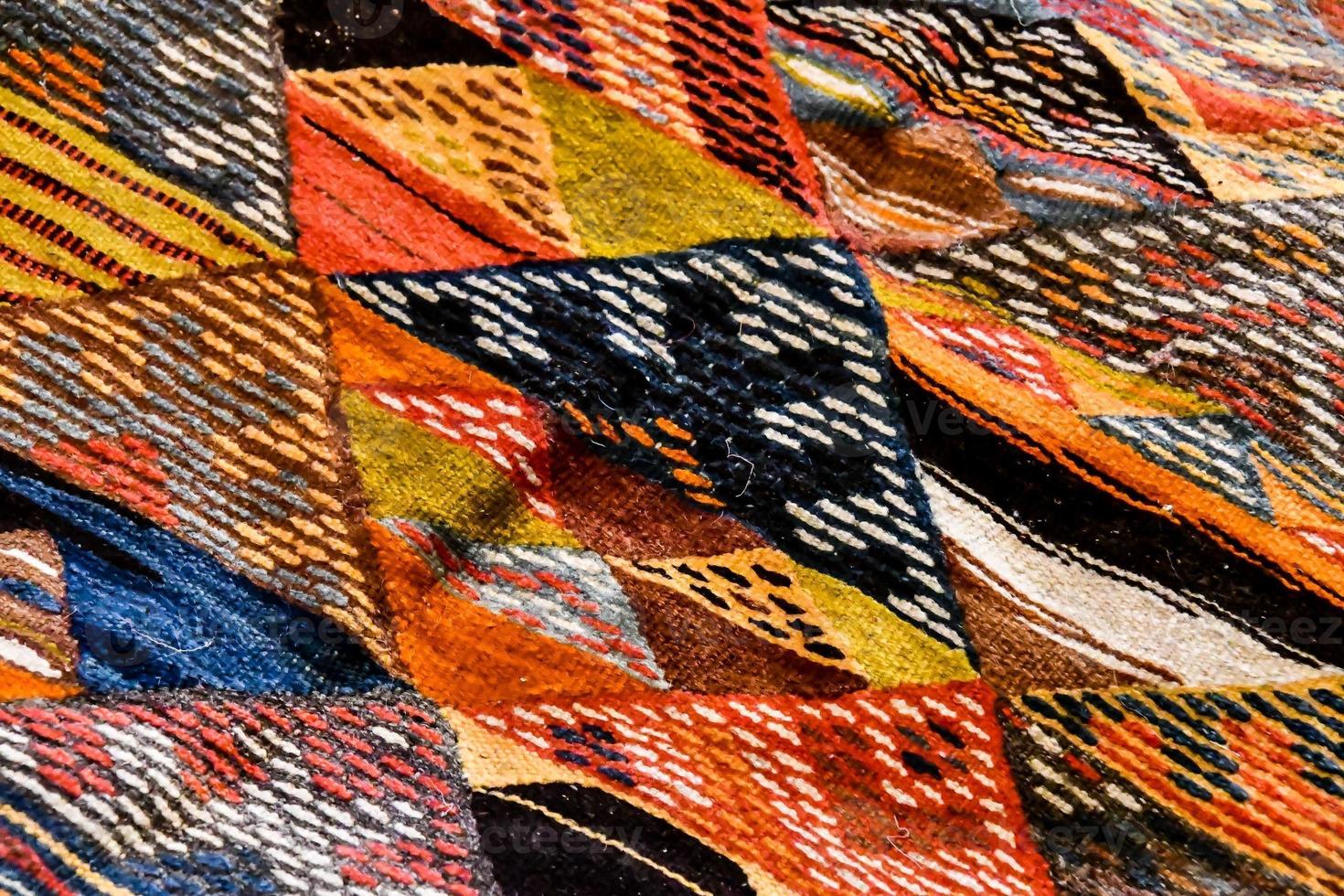 Colorful fabric pattern photo