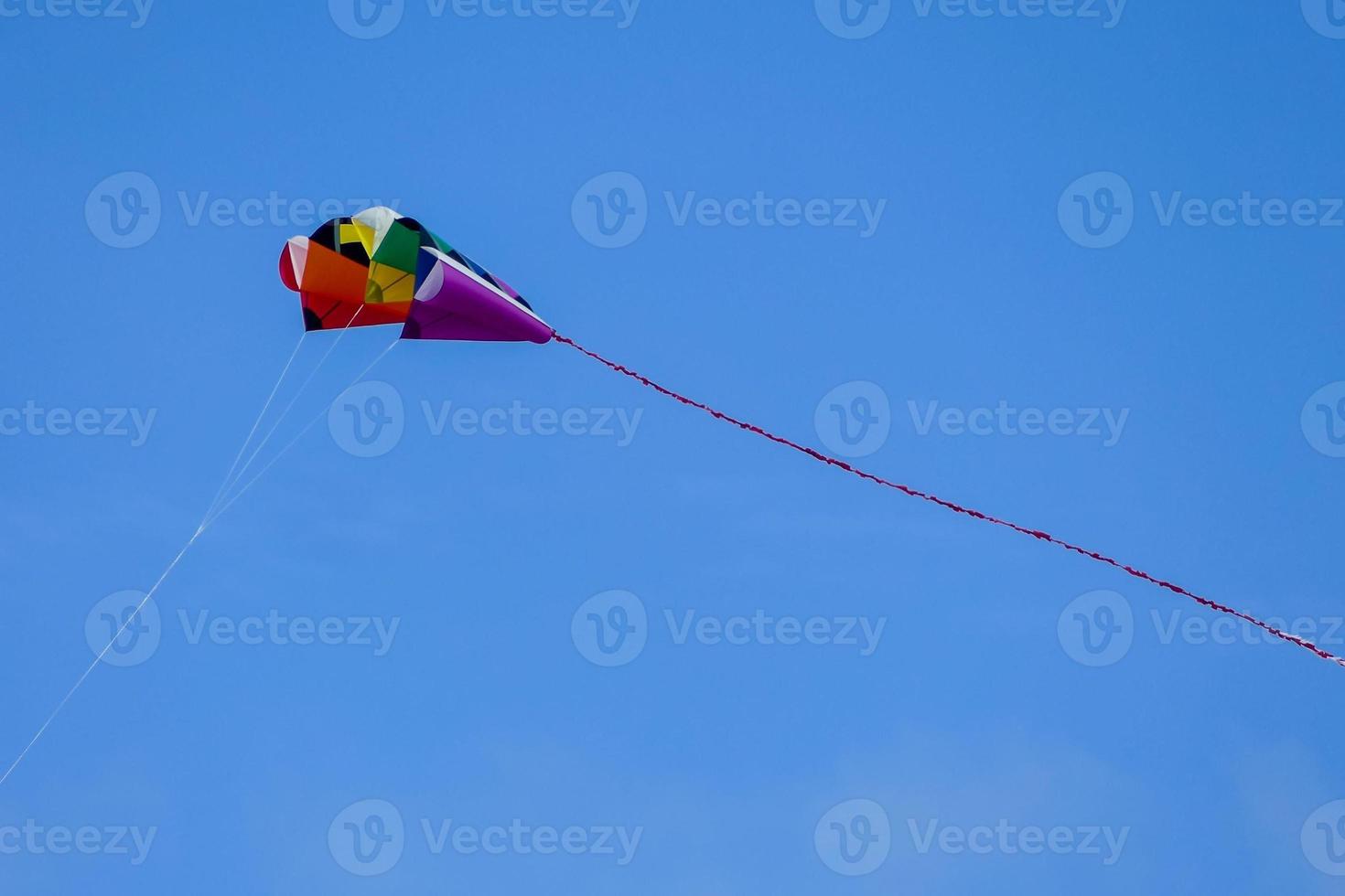 Colorful flying kite photo