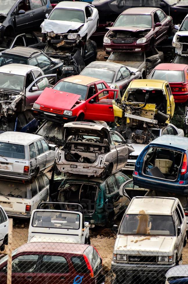 Abandoned car lot photo