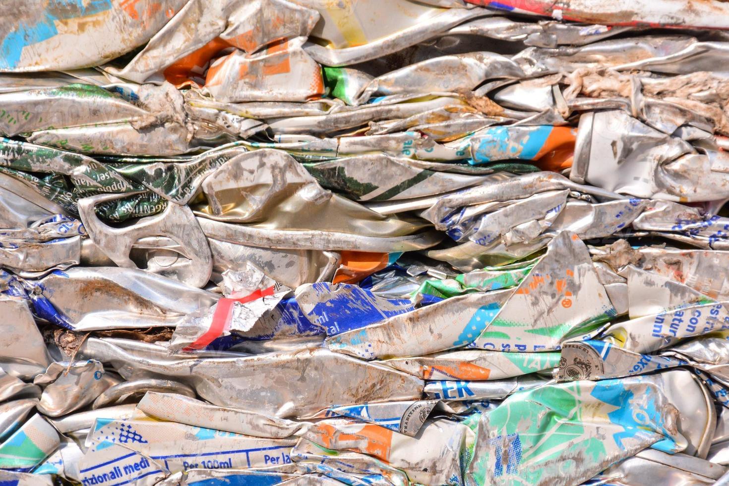Crushed cans for recycling 20758481 Stock Photo at Vecteezy