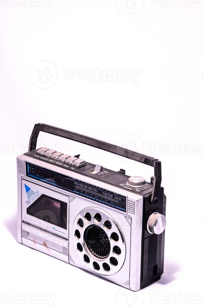 Radio on light background photo