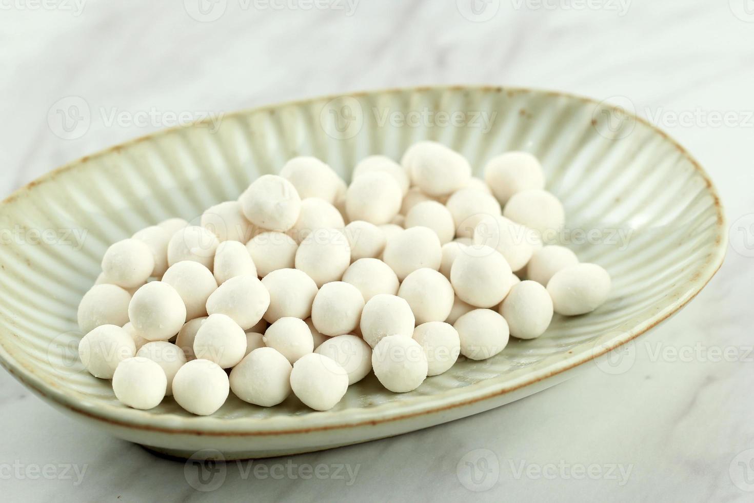 Homemade Organic Tapioca Pearls, Starch Ball or Sago. photo
