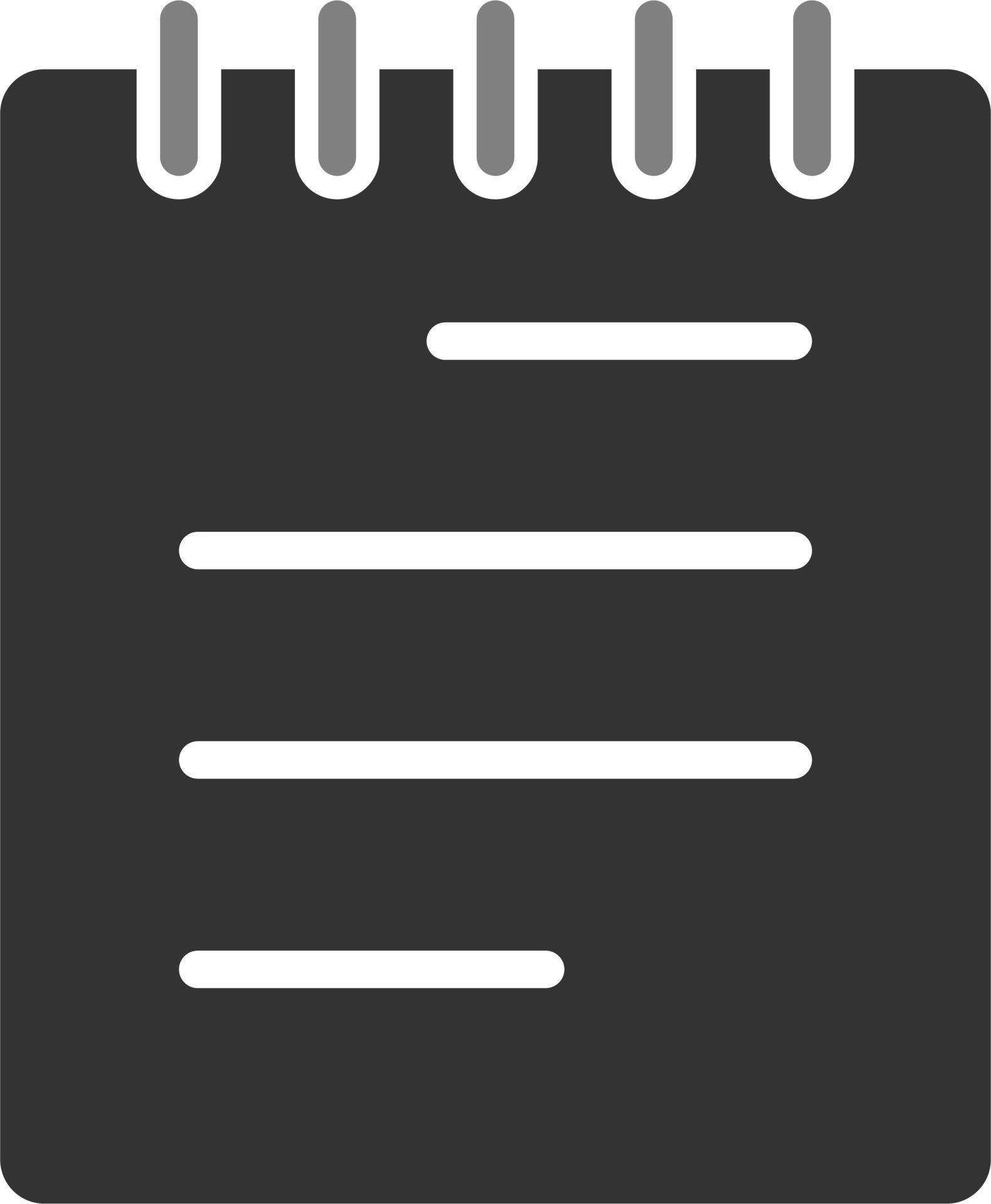 Notepad Vector Icon 20758680 Vector Art at Vecteezy