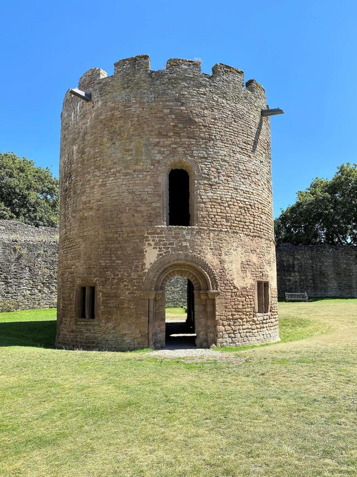 Ludlow in the UK in August 2022. A view of Ludlow Castle photo