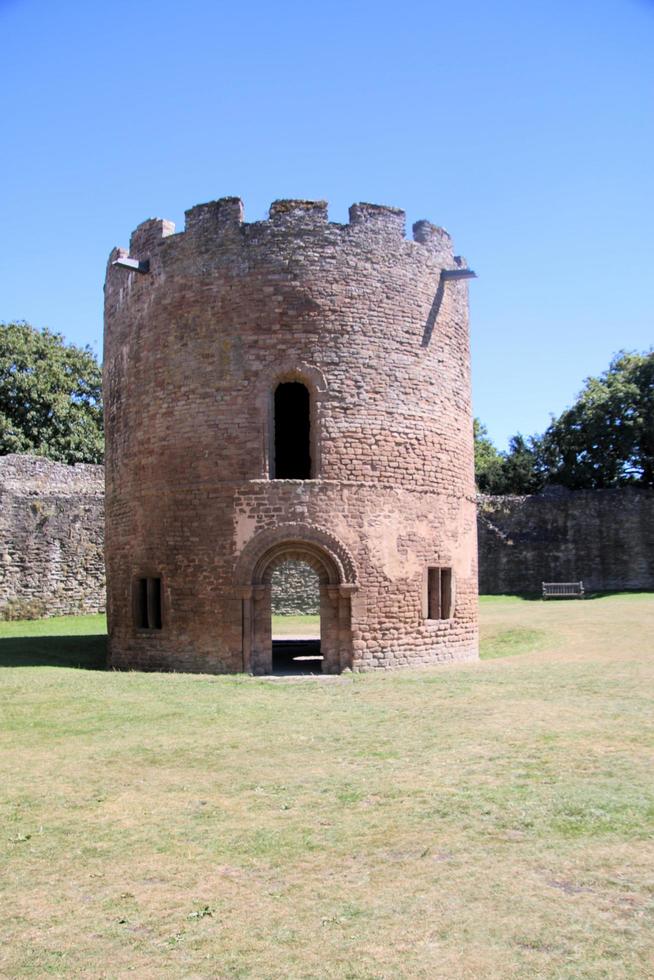 Ludlow in the UK in August 2022. A view of Ludlow Castle photo