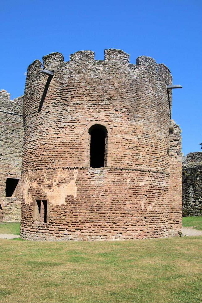 Ludlow in the UK in August 2022. A view of Ludlow Castle photo