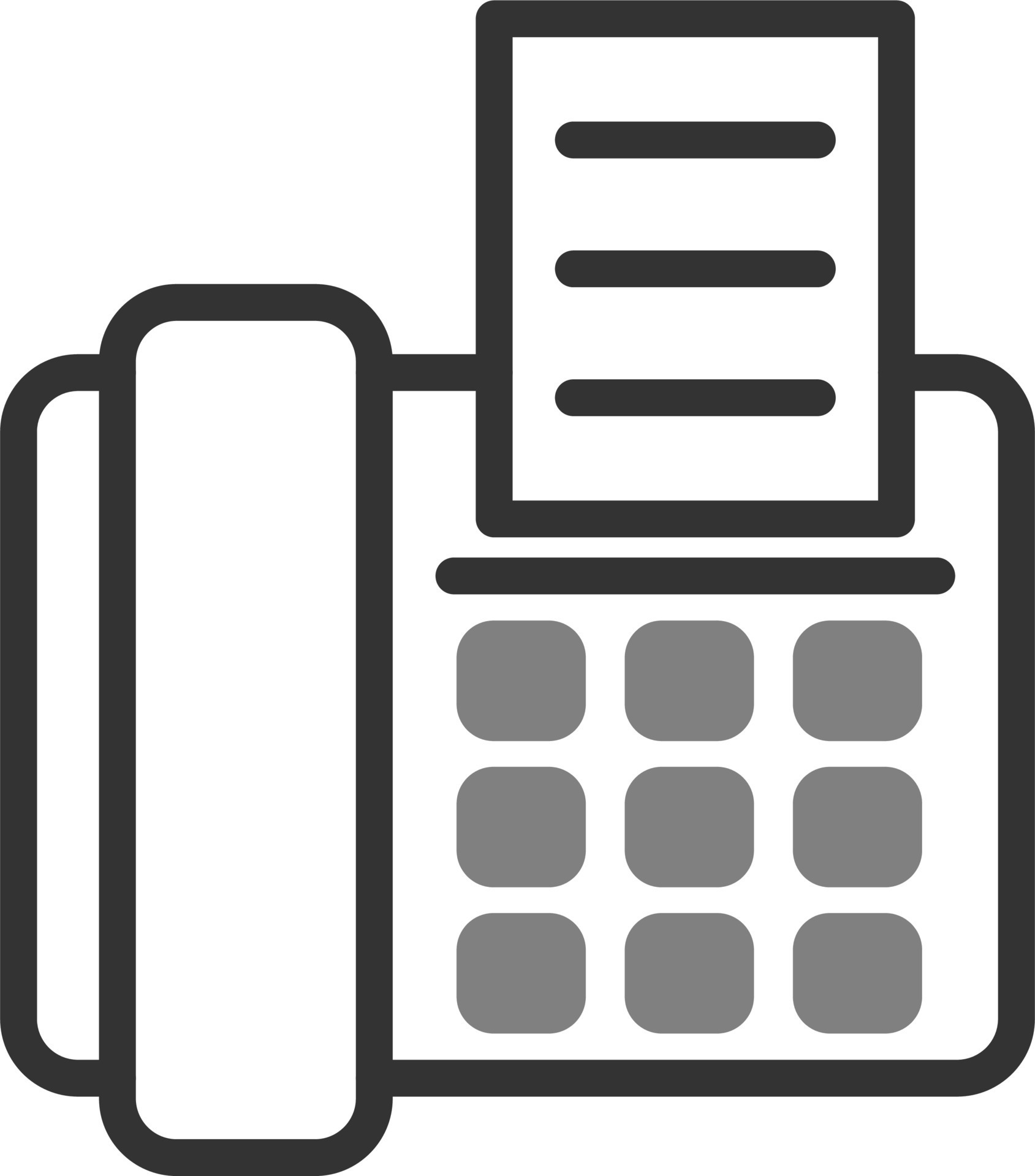 fax machine Vector Icon 20759588 Vector Art at Vecteezy