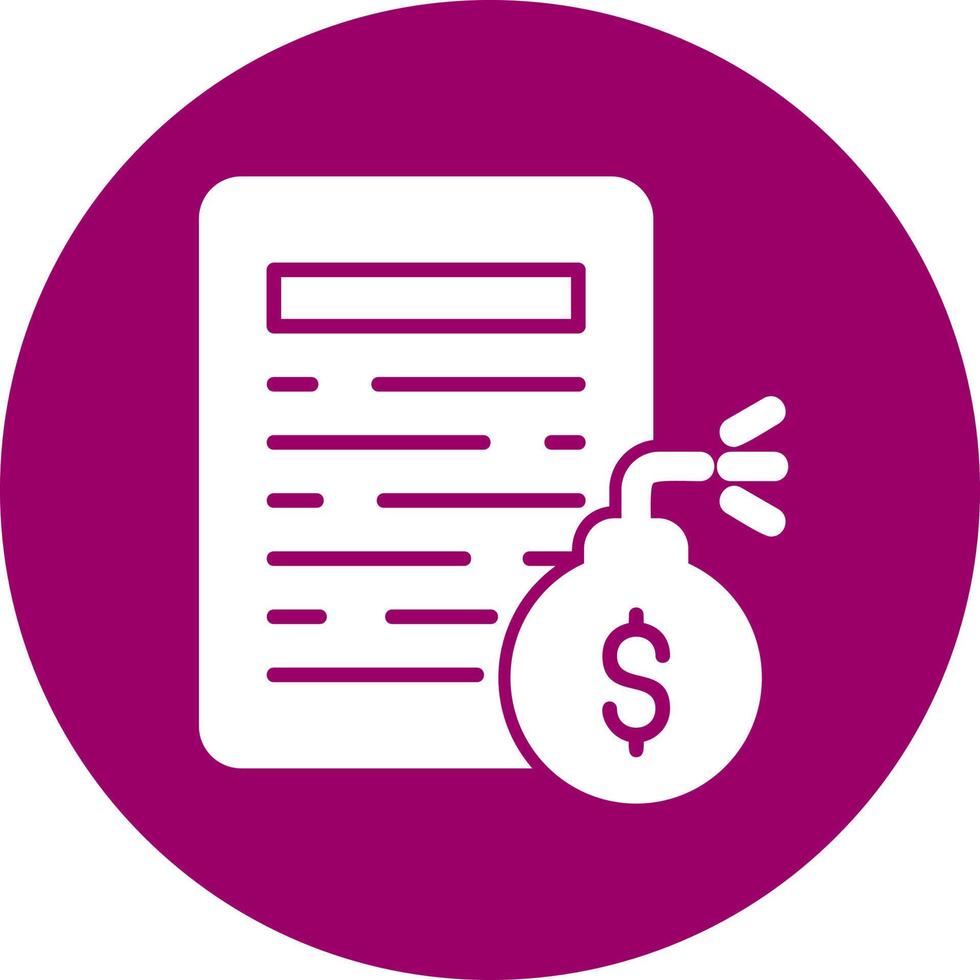 Debt Vector Icon