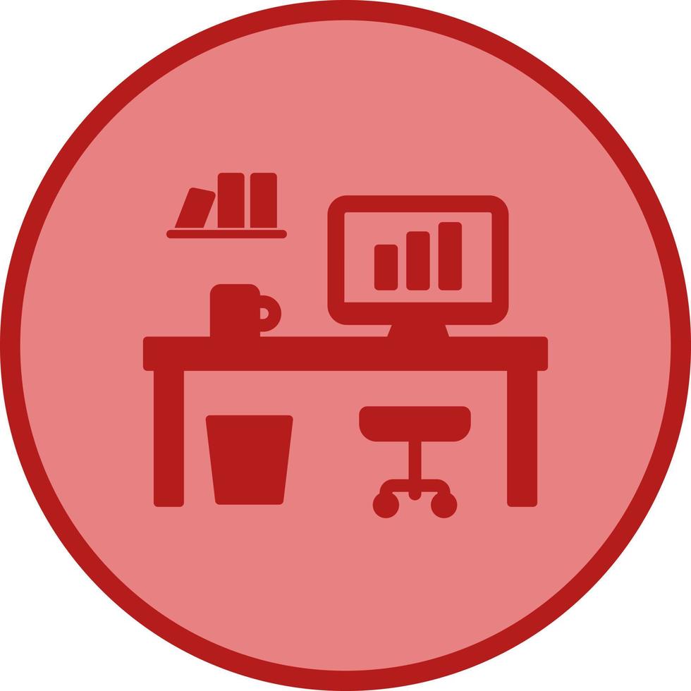 Office Desk Vector Icon