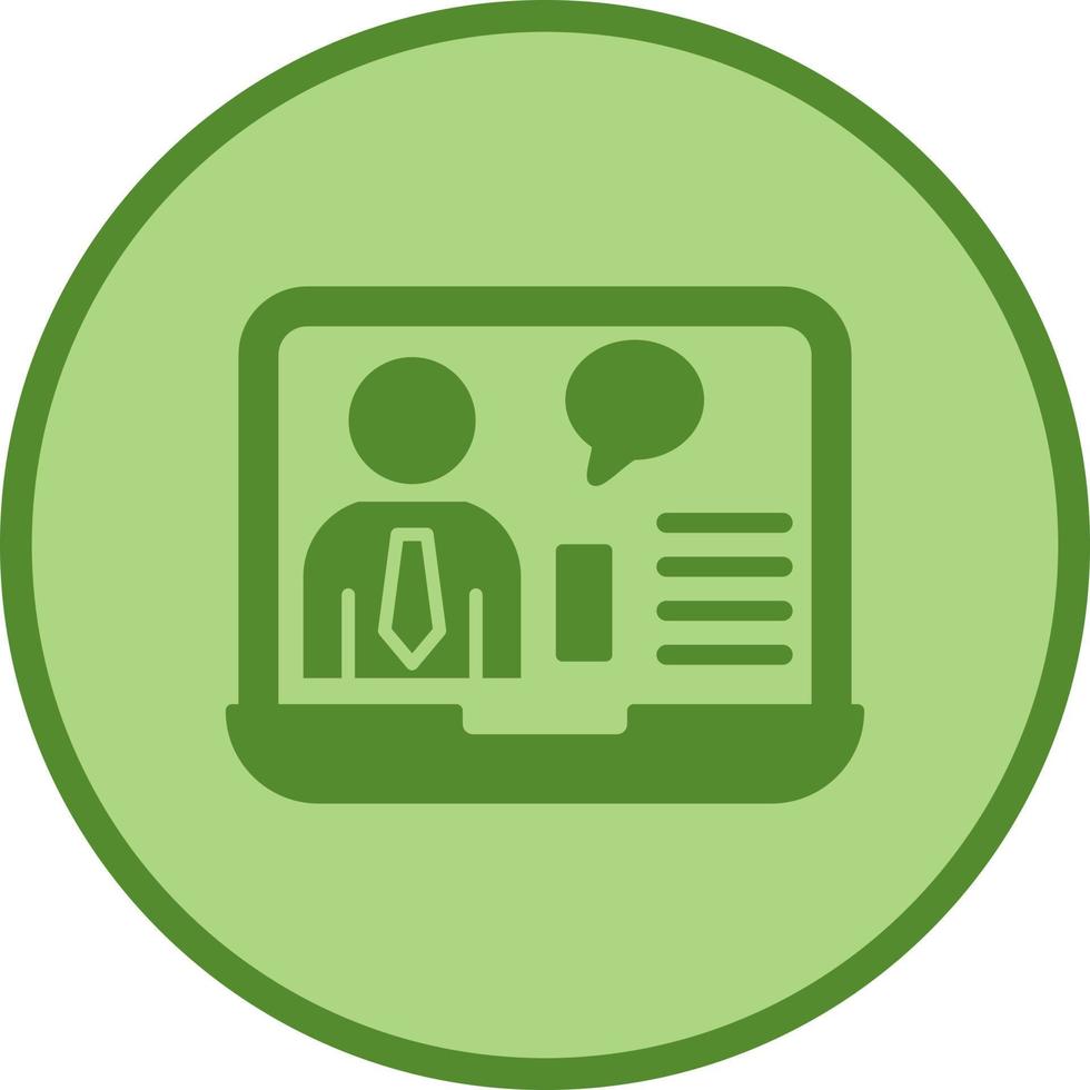 Online Job Interview Vector Icon