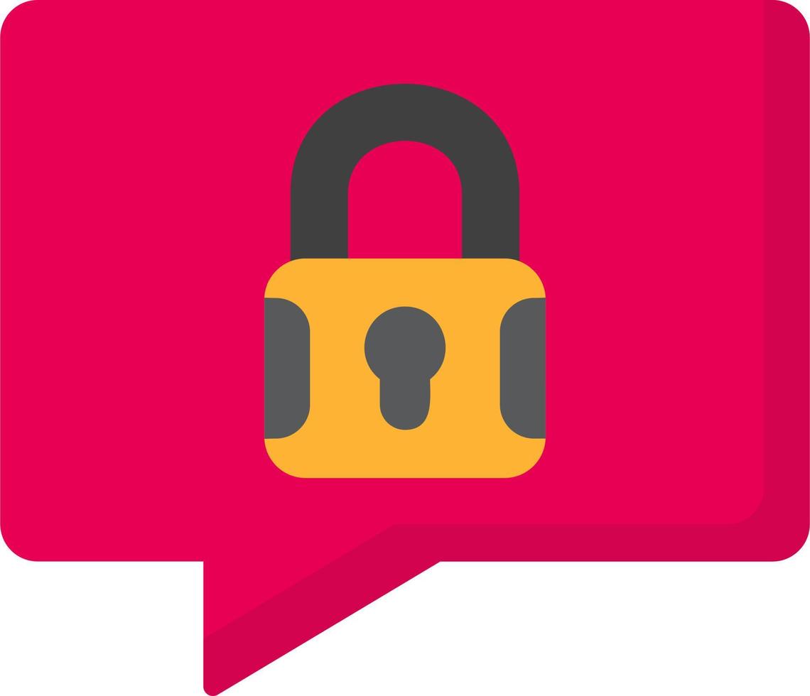 Message Lock Vector Icon